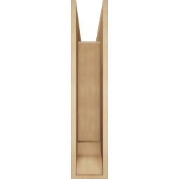 Ekena Millwork - BKTUR0756X36X36OLY01RCPR - Timberthane Faux Wood Olympic Style Bracket w/ Offset Brace, Traditional Ends, 7 1/2"W x 36"D x 36"H, Primed Tan