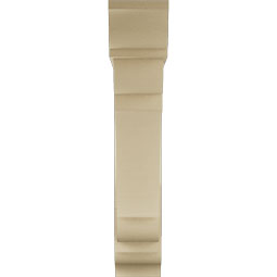 Ekena Millwork - BKTUR0756X36X40OLY01RCPR - Timberthane Faux Wood Olympic Style Bracket w/ Offset Brace, Traditional Ends, 7 1/2"W x 36"D x 40"H, Primed Tan