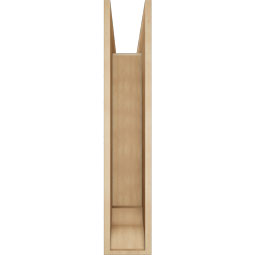 Ekena Millwork - BKTUR0756X36X40OLY01RCPR - Timberthane Faux Wood Olympic Style Bracket w/ Offset Brace, Traditional Ends, 7 1/2"W x 36"D x 40"H, Primed Tan