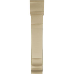 Ekena Millwork - BKTUR0756X36X44OLY01RCPR - Timberthane Faux Wood Olympic Style Bracket w/ Offset Brace, Traditional Ends, 7 1/2"W x 36"D x 44"H, Primed Tan