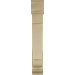Ekena Millwork - BKTUR0756X36X48OLY01RCPR - Timberthane Faux Wood Olympic Style Bracket w/ Offset Brace, Traditional Ends, 7 1/2"W x 36"D x 48"H, Primed Tan