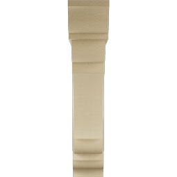 Ekena Millwork - BKTUR0756X38X38OLY01RCPR - Timberthane Faux Wood Olympic Style Bracket w/ Offset Brace, Traditional Ends, 7 1/2"W x 38"D x 38"H, Primed Tan