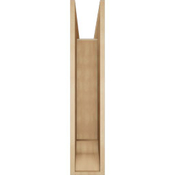 Ekena Millwork - BKTUR0756X38X38OLY01RCPR - Timberthane Faux Wood Olympic Style Bracket w/ Offset Brace, Traditional Ends, 7 1/2"W x 38"D x 38"H, Primed Tan
