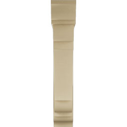 Ekena Millwork - BKTUR0756X38X44OLY01RCPR - Timberthane Faux Wood Olympic Style Bracket w/ Offset Brace, Traditional Ends, 7 1/2"W x 38"D x 44"H, Primed Tan