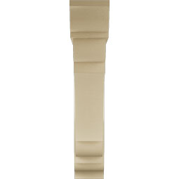 Ekena Millwork - BKTUR0756X40X40OLY01RCPR - Timberthane Faux Wood Olympic Style Bracket w/ Offset Brace, Traditional Ends, 7 1/2"W x 40"D x 40"H, Primed Tan