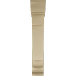 Ekena Millwork - BKTUR0756X40X44OLY01RCPR - Timberthane Faux Wood Olympic Style Bracket w/ Offset Brace, Traditional Ends, 7 1/2"W x 40"D x 44"H, Primed Tan