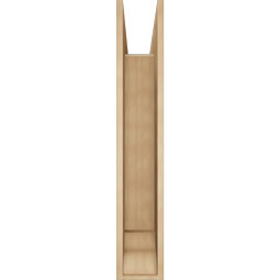 Ekena Millwork - BKTUR0756X40X44OLY01RCPR - Timberthane Faux Wood Olympic Style Bracket w/ Offset Brace, Traditional Ends, 7 1/2"W x 40"D x 44"H, Primed Tan