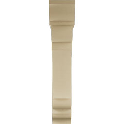 Ekena Millwork - BKTUR0756X42X42OLY01RCPR - Timberthane Faux Wood Olympic Style Bracket w/ Offset Brace, Traditional Ends, 7 1/2"W x 42"D x 42"H, Primed Tan