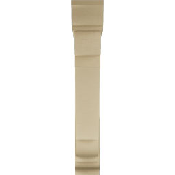 Ekena Millwork - BKTUR0756X42X48OLY01RCPR - Timberthane Faux Wood Olympic Style Bracket w/ Offset Brace, Traditional Ends, 7 1/2"W x 42"D x 48"H, Primed Tan