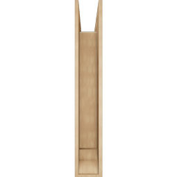Ekena Millwork - BKTUR0756X42X48OLY01RCPR - Timberthane Faux Wood Olympic Style Bracket w/ Offset Brace, Traditional Ends, 7 1/2"W x 42"D x 48"H, Primed Tan