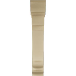Ekena Millwork - BKTUR0756X44X44OLY01RCPR - Timberthane Faux Wood Olympic Style Bracket w/ Offset Brace, Traditional Ends, 7 1/2"W x 44"D x 44"H, Primed Tan