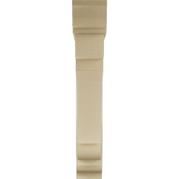 Ekena Millwork - BKTUR0756X46X46OLY01RCPR - Timberthane Faux Wood Olympic Style Bracket w/ Offset Brace, Traditional Ends, 7 1/2"W x 46"D x 46"H, Primed Tan