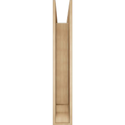Ekena Millwork - BKTUR0756X48X48OLY01RCPR - Timberthane Faux Wood Olympic Style Bracket w/ Offset Brace, Traditional Ends, 7 1/2"W x 48"D x 48"H, Primed Tan