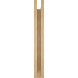 Ekena Millwork - BKTUR0352X14X26OLY06RCPR - Timberthane Faux Wood Olympic Style Bracket w/ Offset Brace, Slat Ends, 3 1/2"W x 14"D x 26"H, Primed Tan