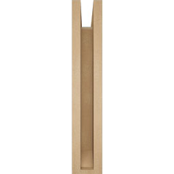 Ekena Millwork - BKTUR0352X16X20OLY06RCPR - Timberthane Faux Wood Olympic Style Bracket w/ Offset Brace, Slat Ends, 3 1/2"W x 16"D x 20"H, Primed Tan