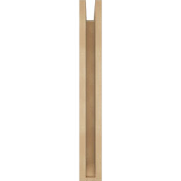Ekena Millwork - BKTUR0352X16X28OLY06RCPR - Timberthane Faux Wood Olympic Style Bracket w/ Offset Brace, Slat Ends, 3 1/2"W x 16"D x 28"H, Primed Tan