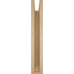 Ekena Millwork - BKTUR0352X18X22OLY06RCPR - Timberthane Faux Wood Olympic Style Bracket w/ Offset Brace, Slat Ends, 3 1/2"W x 18"D x 22"H, Primed Tan
