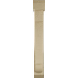 Ekena Millwork - BKTUR0352X18X26OLY06RCPR - Timberthane Faux Wood Olympic Style Bracket w/ Offset Brace, Slat Ends, 3 1/2"W x 18"D x 26"H, Primed Tan
