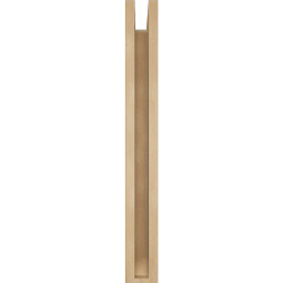 Ekena Millwork - BKTUR0352X18X30OLY06RCPR - Timberthane Faux Wood Olympic Style Bracket w/ Offset Brace, Slat Ends, 3 1/2"W x 18"D x 30"H, Primed Tan