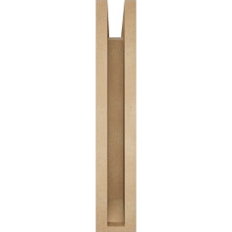 Ekena Millwork - BKTUR0352X20X20OLY06RCPR - Timberthane Faux Wood Olympic Style Bracket w/ Offset Brace, Slat Ends, 3 1/2"W x 20"D x 20"H, Primed Tan