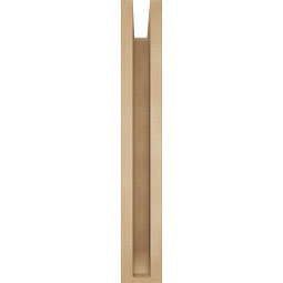 Ekena Millwork - BKTUR0352X20X24OLY06RCPR - Timberthane Faux Wood Olympic Style Bracket w/ Offset Brace, Slat Ends, 3 1/2"W x 20"D x 24"H, Primed Tan