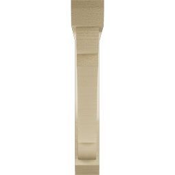 Ekena Millwork - BKTUR0352X22X22OLY06RCPR - Timberthane Faux Wood Olympic Style Bracket w/ Offset Brace, Slat Ends, 3 1/2"W x 22"D x 22"H, Primed Tan