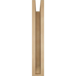 Ekena Millwork - BKTUR0352X22X22OLY06RCPR - Timberthane Faux Wood Olympic Style Bracket w/ Offset Brace, Slat Ends, 3 1/2"W x 22"D x 22"H, Primed Tan