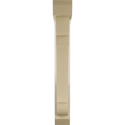 Ekena Millwork - BKTUR0352X22X26OLY06RCPR - Timberthane Faux Wood Olympic Style Bracket w/ Offset Brace, Slat Ends, 3 1/2"W x 22"D x 26"H, Primed Tan