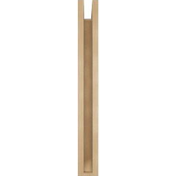 Ekena Millwork - BKTUR0352X22X30OLY06RCPR - Timberthane Faux Wood Olympic Style Bracket w/ Offset Brace, Slat Ends, 3 1/2"W x 22"D x 30"H, Primed Tan