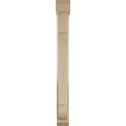 Ekena Millwork - BKTUR0352X22X34OLY06RCPR - Timberthane Faux Wood Olympic Style Bracket w/ Offset Brace, Slat Ends, 3 1/2"W x 22"D x 34"H, Primed Tan