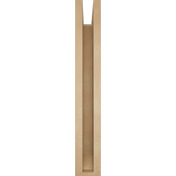Ekena Millwork - BKTUR0352X24X24OLY06RCPR - Timberthane Faux Wood Olympic Style Bracket w/ Offset Brace, Slat Ends, 3 1/2"W x 24"D x 24"H, Primed Tan