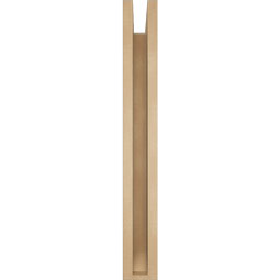 Ekena Millwork - BKTUR0352X24X28OLY06RCPR - Timberthane Faux Wood Olympic Style Bracket w/ Offset Brace, Slat Ends, 3 1/2"W x 24"D x 28"H, Primed Tan