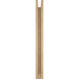 Ekena Millwork - BKTUR0352X24X36OLY06RCPR - Timberthane Faux Wood Olympic Style Bracket w/ Offset Brace, Slat Ends, 3 1/2"W x 24"D x 36"H, Primed Tan