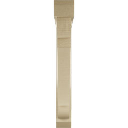 Ekena Millwork - BKTUR0352X26X26OLY06RCPR - Timberthane Faux Wood Olympic Style Bracket w/ Offset Brace, Slat Ends, 3 1/2"W x 26"D x 26"H, Primed Tan