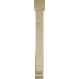 Ekena Millwork - BKTUR0352X26X30OLY06RCPR - Timberthane Faux Wood Olympic Style Bracket w/ Offset Brace, Slat Ends, 3 1/2"W x 26"D x 30"H, Primed Tan