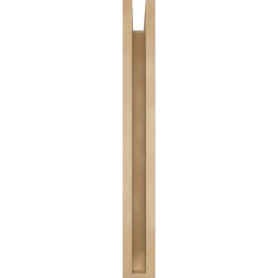 Ekena Millwork - BKTUR0352X26X30OLY06RCPR - Timberthane Faux Wood Olympic Style Bracket w/ Offset Brace, Slat Ends, 3 1/2"W x 26"D x 30"H, Primed Tan
