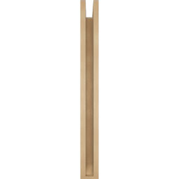 Ekena Millwork - BKTUR0352X26X34OLY06RCPR - Timberthane Faux Wood Olympic Style Bracket w/ Offset Brace, Slat Ends, 3 1/2"W x 26"D x 34"H, Primed Tan