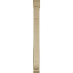 Ekena Millwork - BKTUR0352X26X38OLY06RCPR - Timberthane Faux Wood Olympic Style Bracket w/ Offset Brace, Slat Ends, 3 1/2"W x 26"D x 38"H, Primed Tan