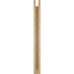 Ekena Millwork - BKTUR0352X26X38OLY06RCPR - Timberthane Faux Wood Olympic Style Bracket w/ Offset Brace, Slat Ends, 3 1/2"W x 26"D x 38"H, Primed Tan
