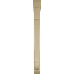 Ekena Millwork - BKTUR0352X28X36OLY06RCPR - Timberthane Faux Wood Olympic Style Bracket w/ Offset Brace, Slat Ends, 3 1/2"W x 28"D x 36"H, Primed Tan