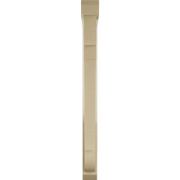 Ekena Millwork - BKTUR0352X28X40OLY06RCPR - Timberthane Faux Wood Olympic Style Bracket w/ Offset Brace, Slat Ends, 3 1/2"W x 28"D x 40"H, Primed Tan