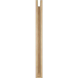 Ekena Millwork - BKTUR0352X28X40OLY06RCPR - Timberthane Faux Wood Olympic Style Bracket w/ Offset Brace, Slat Ends, 3 1/2"W x 28"D x 40"H, Primed Tan