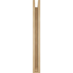 Ekena Millwork - BKTUR0352X30X34OLY06RCPR - Timberthane Faux Wood Olympic Style Bracket w/ Offset Brace, Slat Ends, 3 1/2"W x 30"D x 34"H, Primed Tan