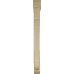 Ekena Millwork - BKTUR0352X30X36OLY06RCPR - Timberthane Faux Wood Olympic Style Bracket w/ Offset Brace, Slat Ends, 3 1/2"W x 30"D x 36"H, Primed Tan