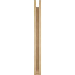 Ekena Millwork - BKTUR0352X30X36OLY06RCPR - Timberthane Faux Wood Olympic Style Bracket w/ Offset Brace, Slat Ends, 3 1/2"W x 30"D x 36"H, Primed Tan