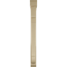 Ekena Millwork - BKTUR0352X30X38OLY06RCPR - Timberthane Faux Wood Olympic Style Bracket w/ Offset Brace, Slat Ends, 3 1/2"W x 30"D x 38"H, Primed Tan