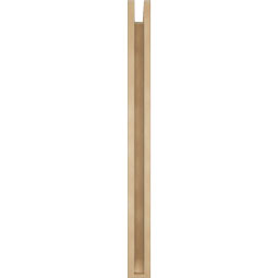 Ekena Millwork - BKTUR0352X30X42OLY06RCPR - Timberthane Faux Wood Olympic Style Bracket w/ Offset Brace, Slat Ends, 3 1/2"W x 30"D x 42"H, Primed Tan