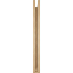 Ekena Millwork - BKTUR0352X32X36OLY06RCPR - Timberthane Faux Wood Olympic Style Bracket w/ Offset Brace, Slat Ends, 3 1/2"W x 32"D x 36"H, Primed Tan