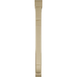 Ekena Millwork - BKTUR0352X32X40OLY06RCPR - Timberthane Faux Wood Olympic Style Bracket w/ Offset Brace, Slat Ends, 3 1/2"W x 32"D x 40"H, Primed Tan