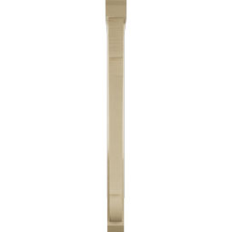 Ekena Millwork - BKTUR0352X32X44OLY06RCPR - Timberthane Faux Wood Olympic Style Bracket w/ Offset Brace, Slat Ends, 3 1/2"W x 32"D x 44"H, Primed Tan